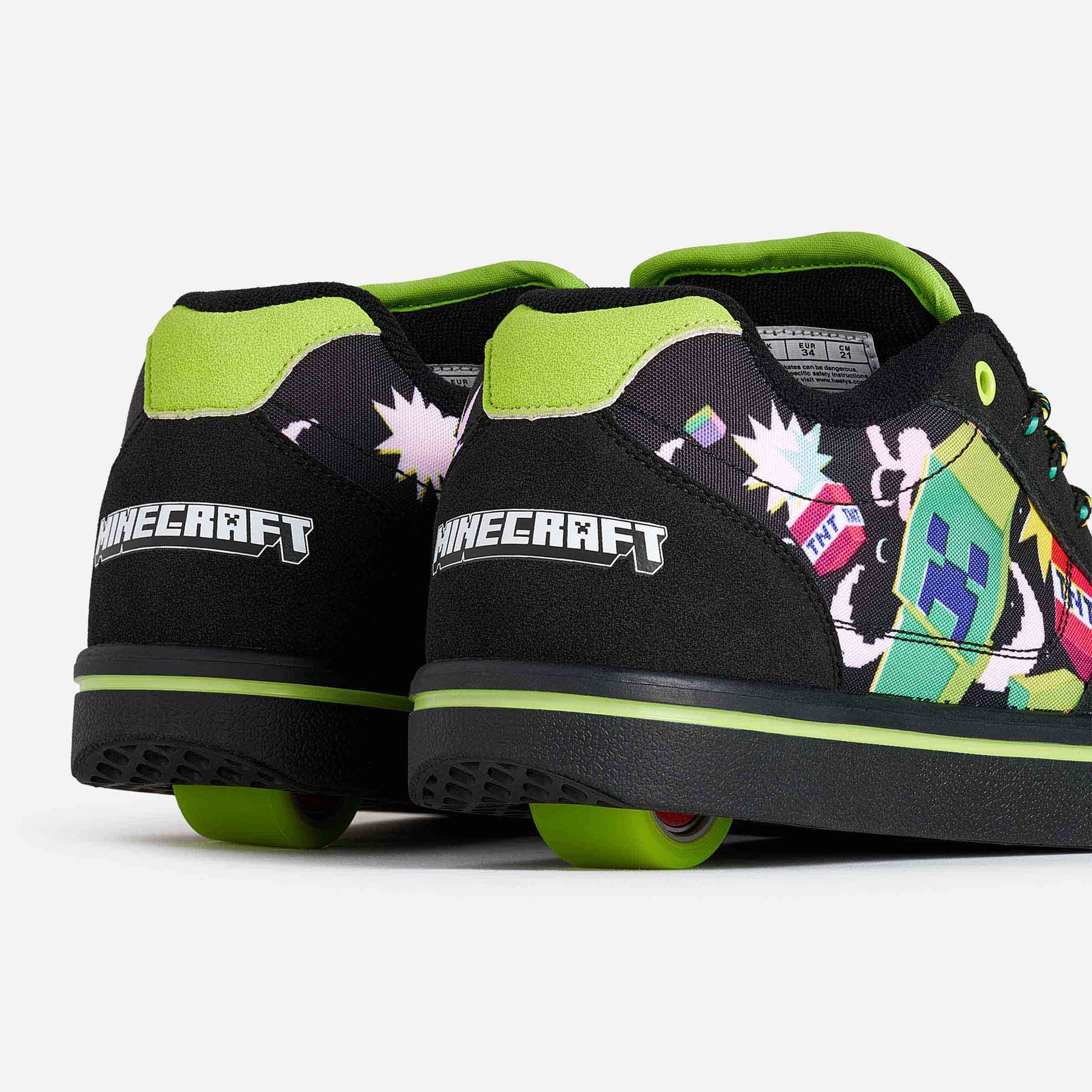 Heelys | Minecraft Pro 25 Adults | Black/Green/Multi