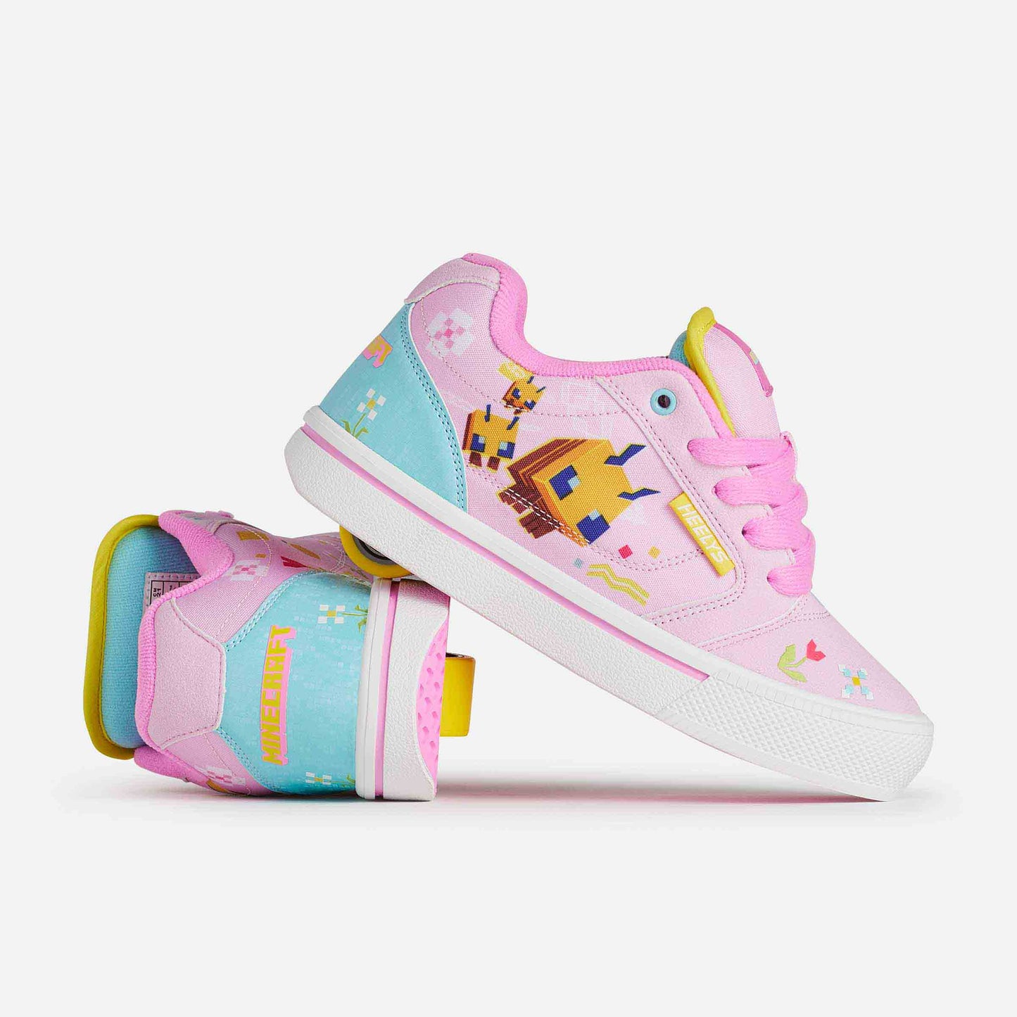 Heelys | Minecraft Pro 25 | Lt Pink/Lt Blue/Yellow