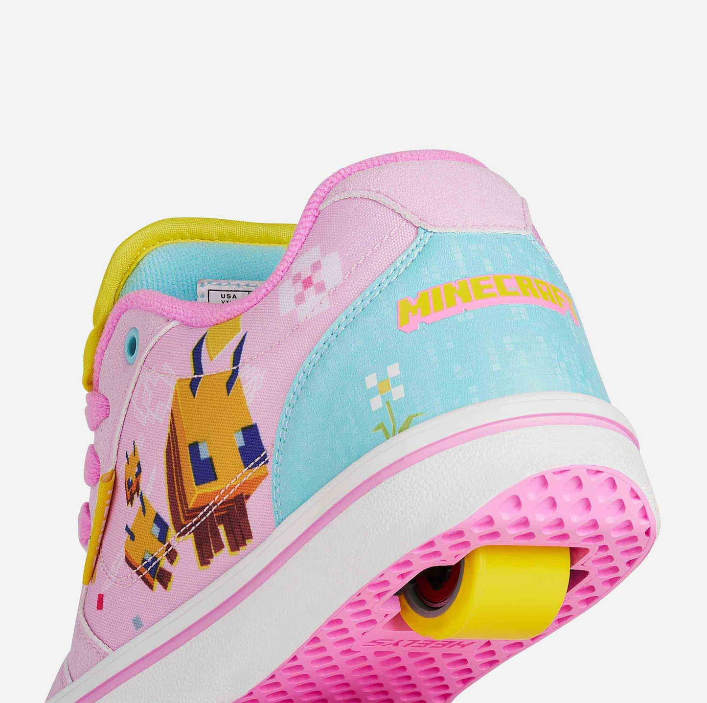 Heelys | Minecraft Pro 25 | Lt Pink/Lt Blue/Yellow