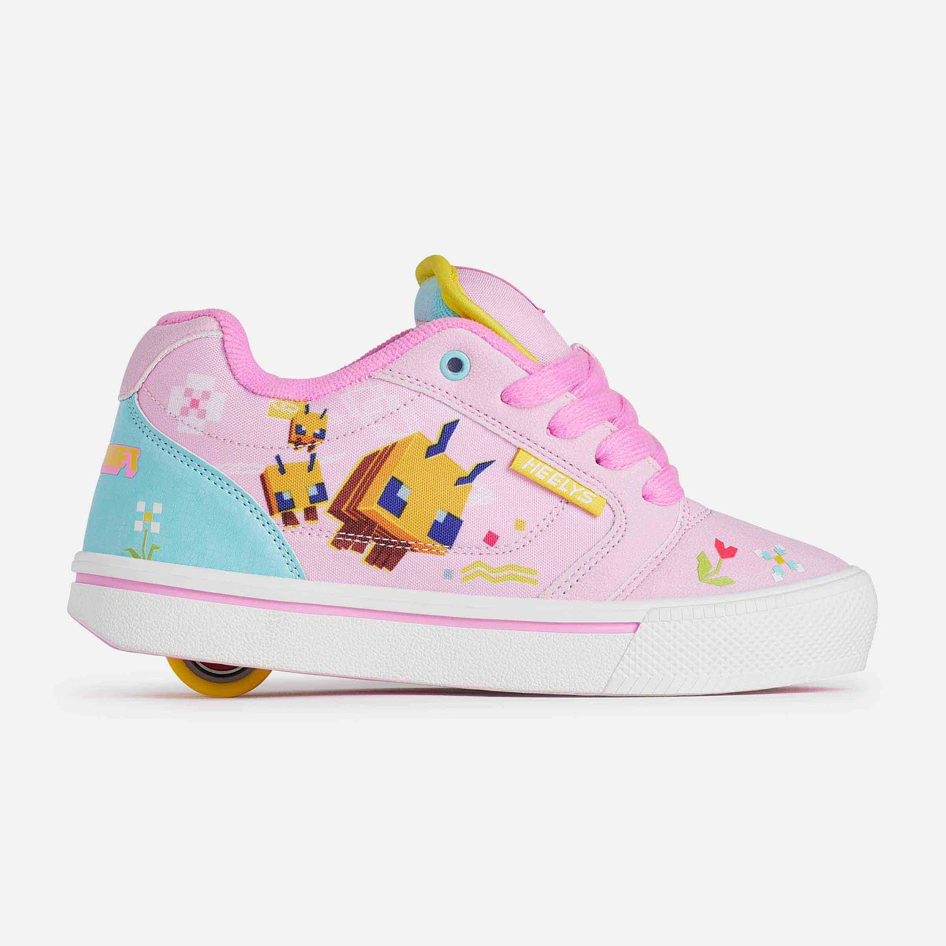 Heelys | Minecraft Pro 25 | Lt Pink/Lt Blue/Yellow